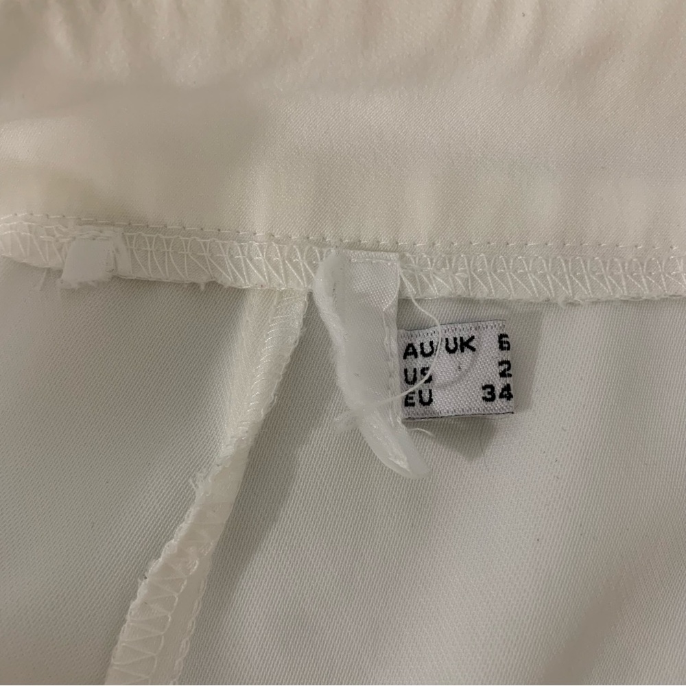 Princess Polly White Wide Leg Pants - Size 2 - Picture 4 of 5